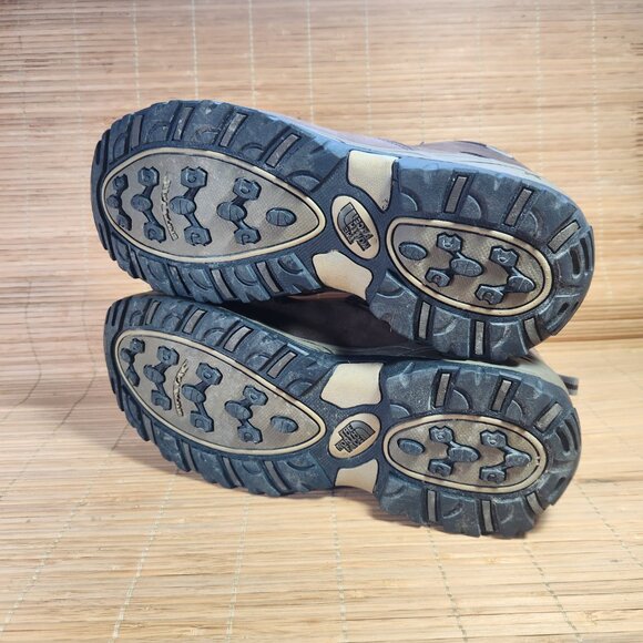 The North Face Hikers Mens 10.5 Waterproof Dark Brown Leather Mid Hiking Boots - Picture 9 of 14